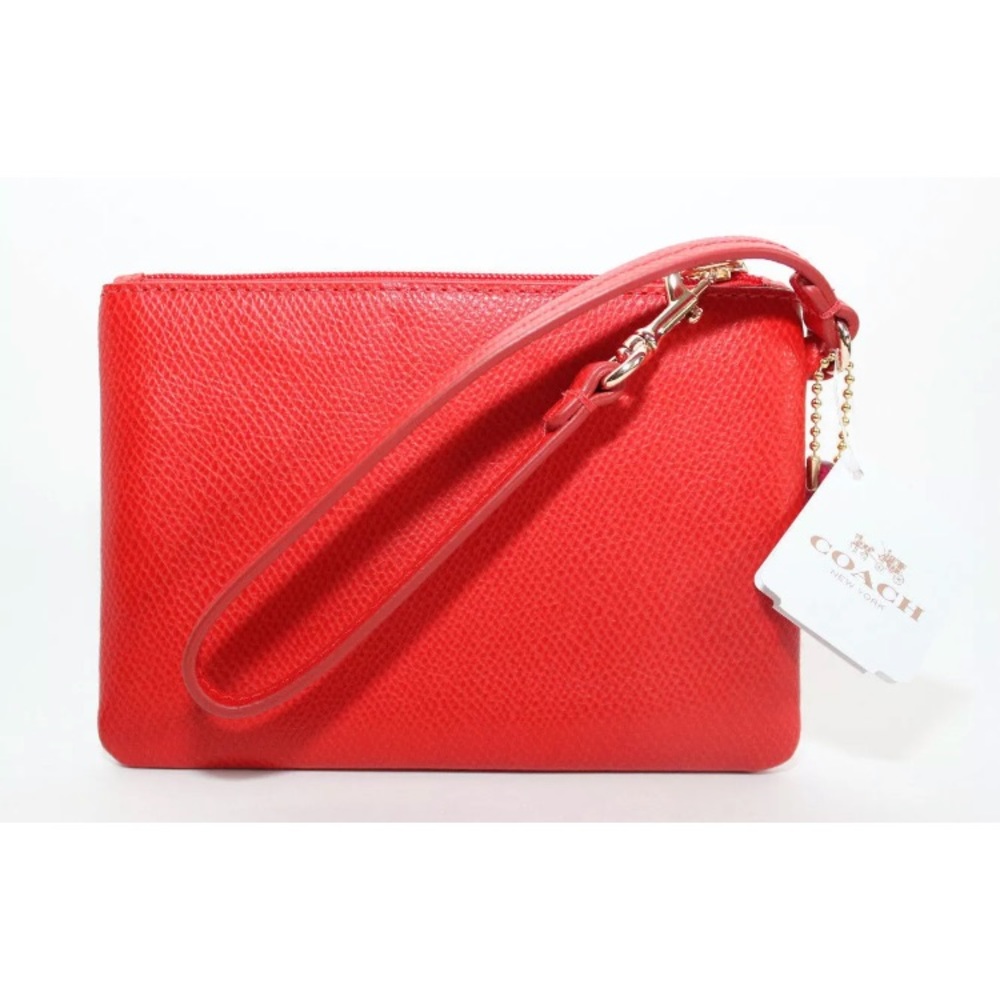 Coach BiColor Crossgrain leather small Wristlet - Picture 3 of 5